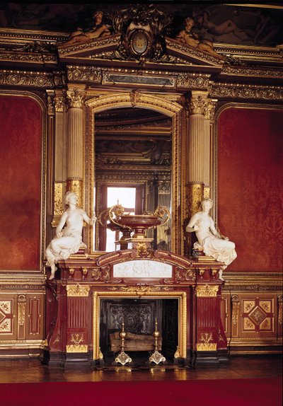 Vista del camino nel Grand Salon da French Photographer